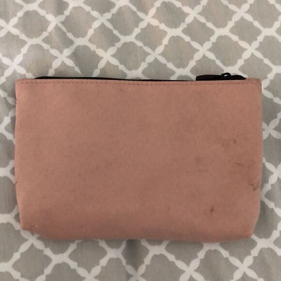 IPSY pink cosmetics bag with black lace trim - Picture 2 of 2